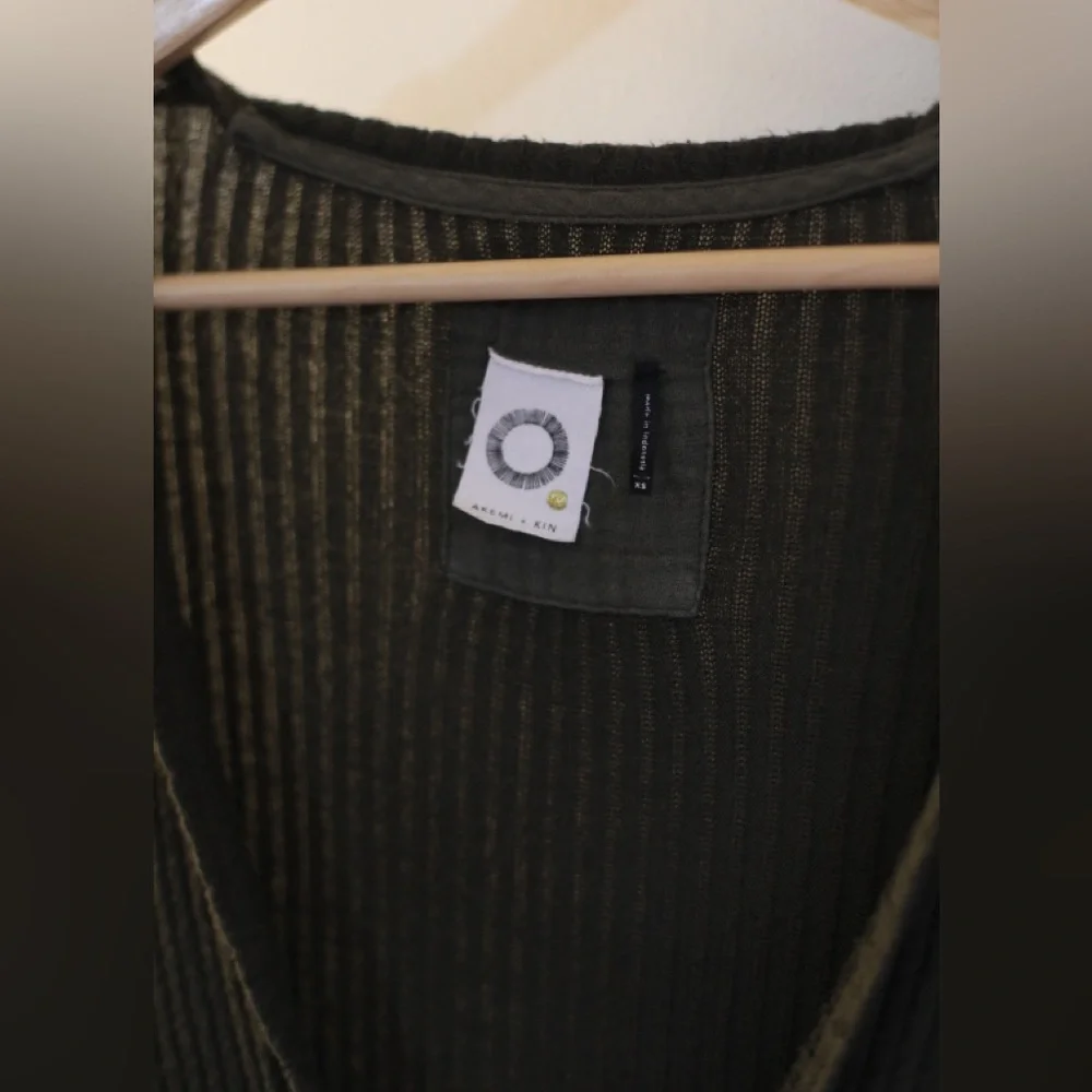 Anthropologie Akemi + Kin Ribbed Button-Front‎ Cardigan Dress | XS - Picture 4 of 5